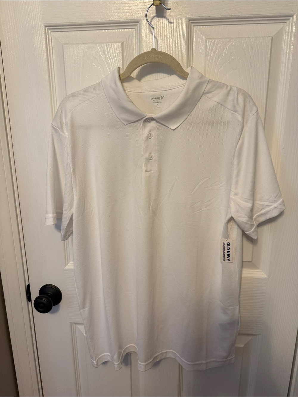 Old Navy White Men's Polo Shirt – Lightweight Performance